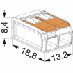 Slika WAGO 221-412 KLEMA SA POLUGOM 2x0,2-4mm 450V/4kV/2 32A 1/16